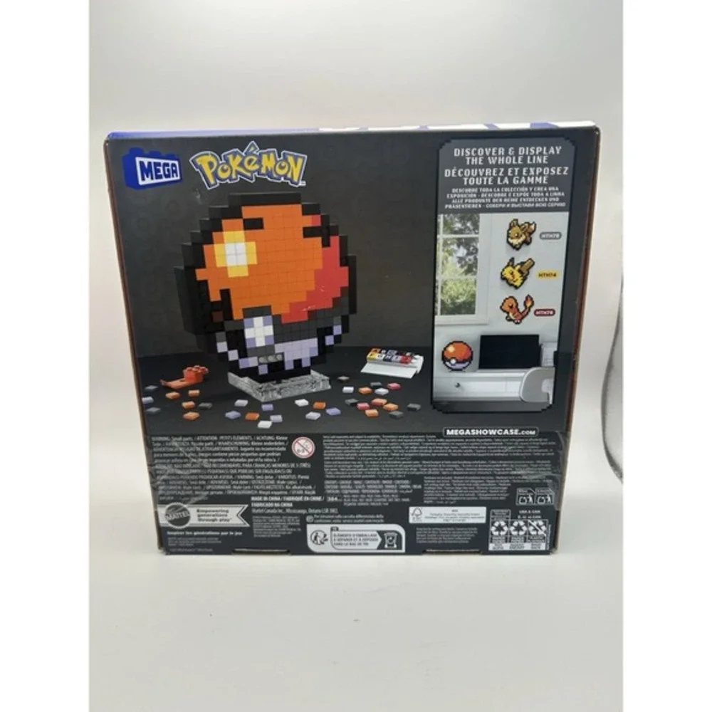 New MEGA Pokemon Pixel Art Poke'‎ Ball 384 Pieces 13+ Unopened